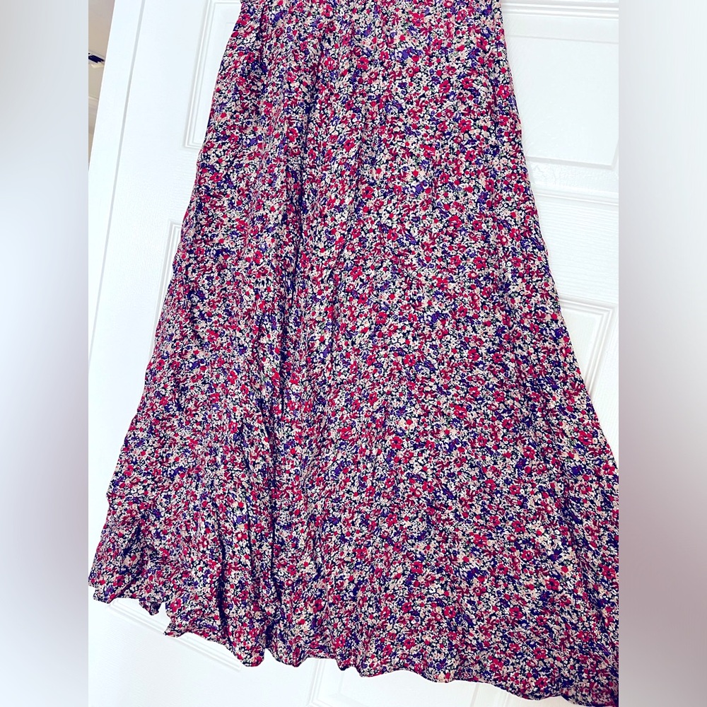 Zara wrinkle effect midi skirt